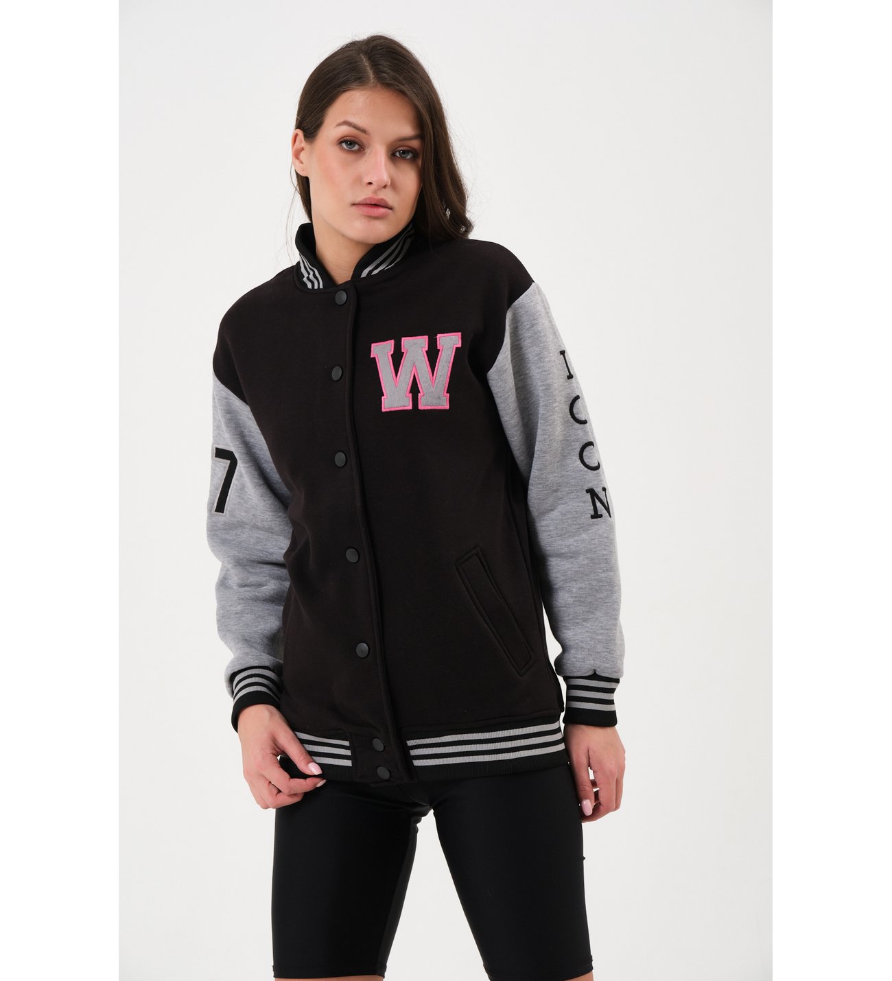 Women's Oversize Printed Embossed Jacket