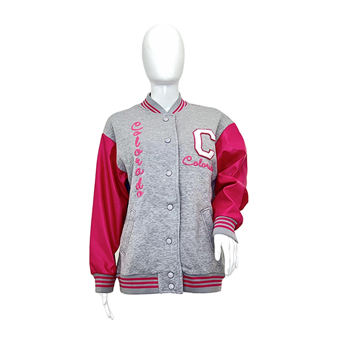 Women jacket with Leather sleeve