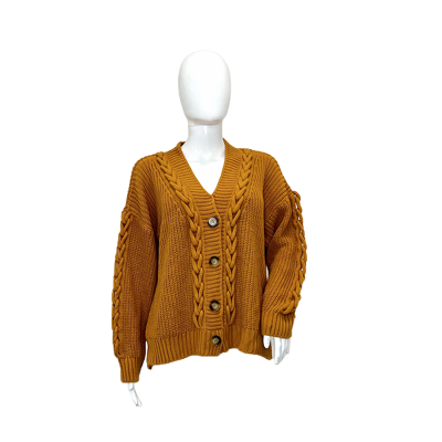 Women's Buttoned Oversize Knitwear Cardigan