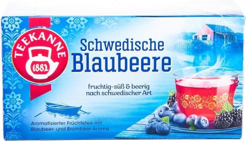 Flavored fruit tea with blueberry and blackberry aroma