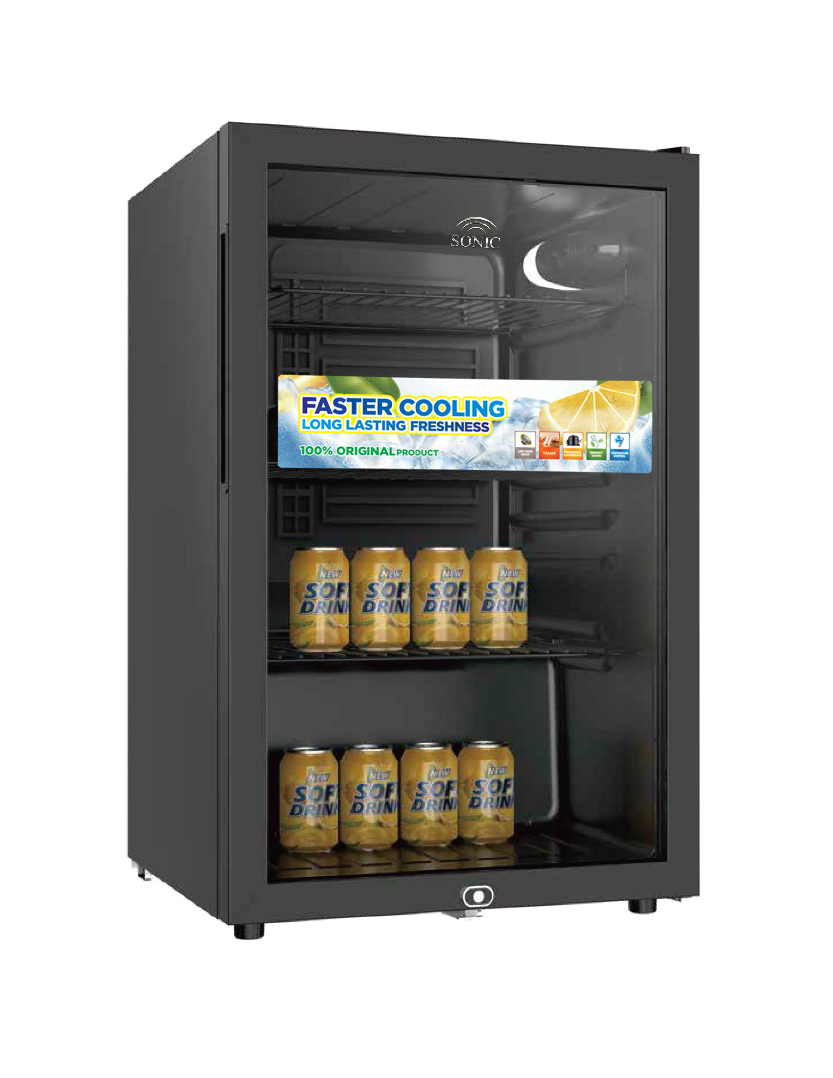 Mini Fridge with Glass Door -8 ft