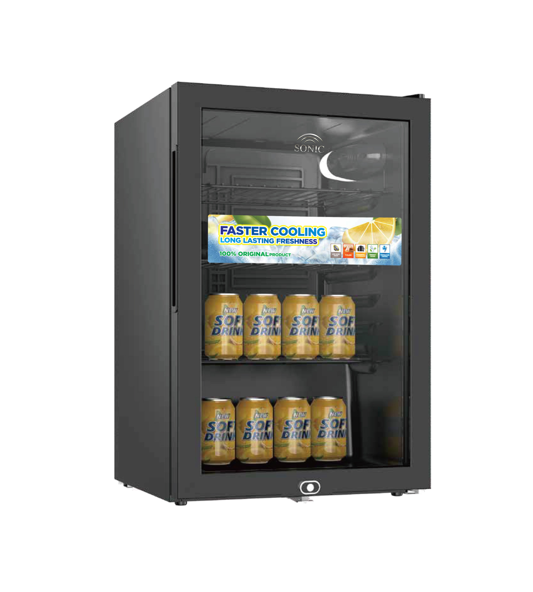 Mini Fridge with Glass Door -5 ft
