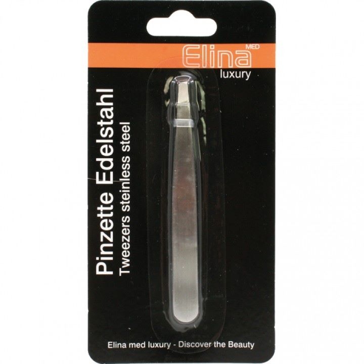 Tweezer stainless steal 9cm on card