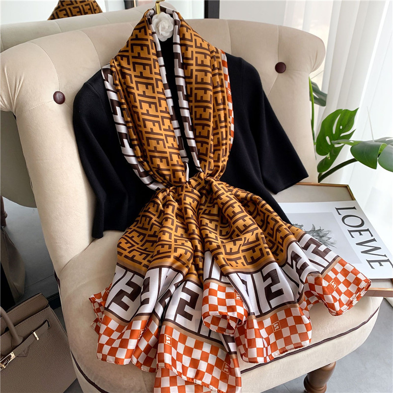 Women Soft Long Silk Scarf