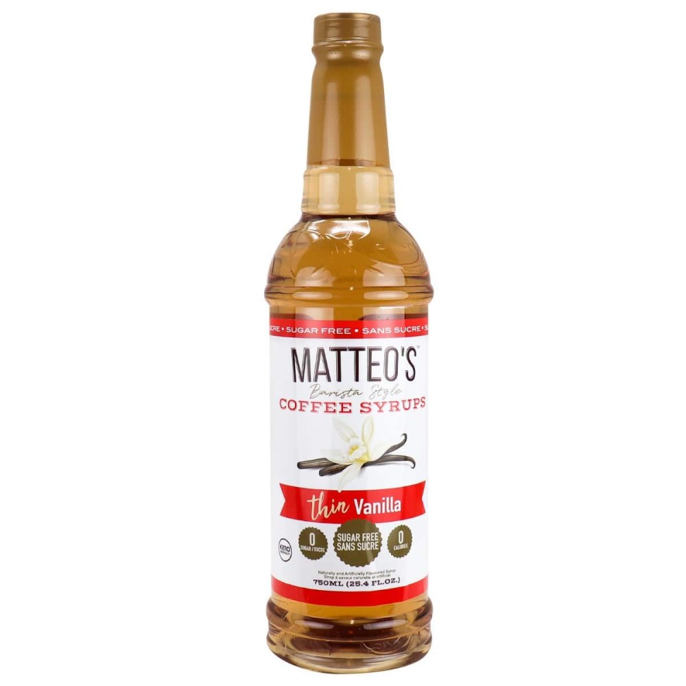 Coffee syrups thin vanilla flavour
