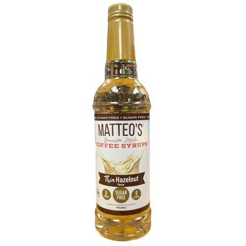 Coffee syrups thin hazelnut chai flavor