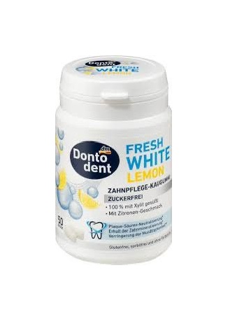 Chewing gum fresh white lemon