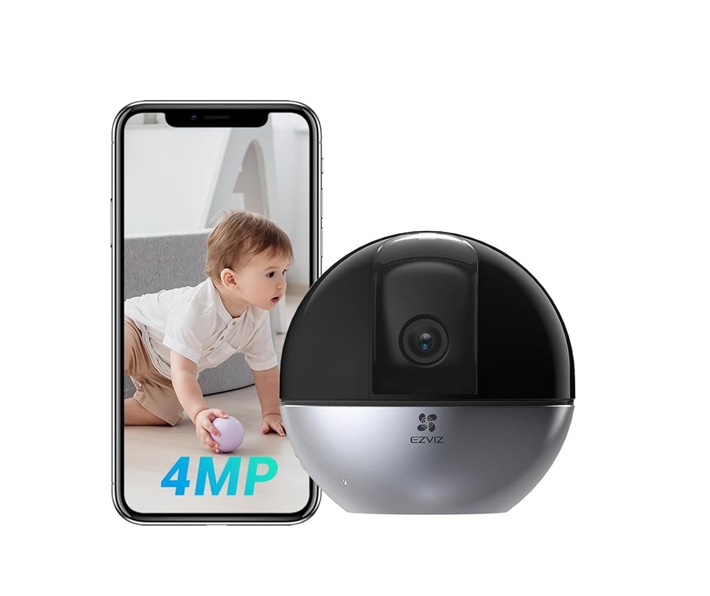 EZVIZ E6 -3K Resolution 4MP Indoor Camera PTZ with AI Human Detection