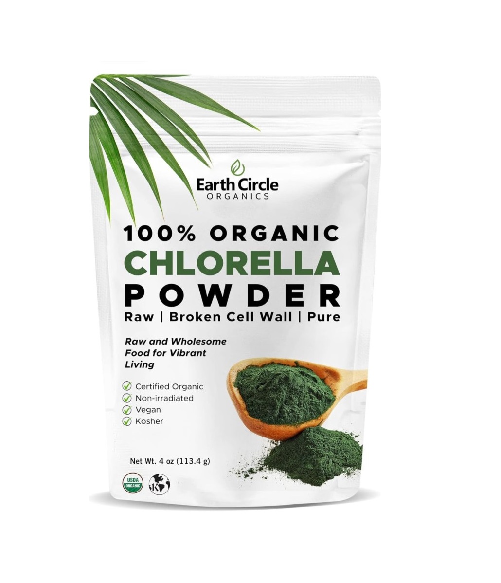 EARTH CIRCLE ORGANICS 100% Organic Chlorella Powder