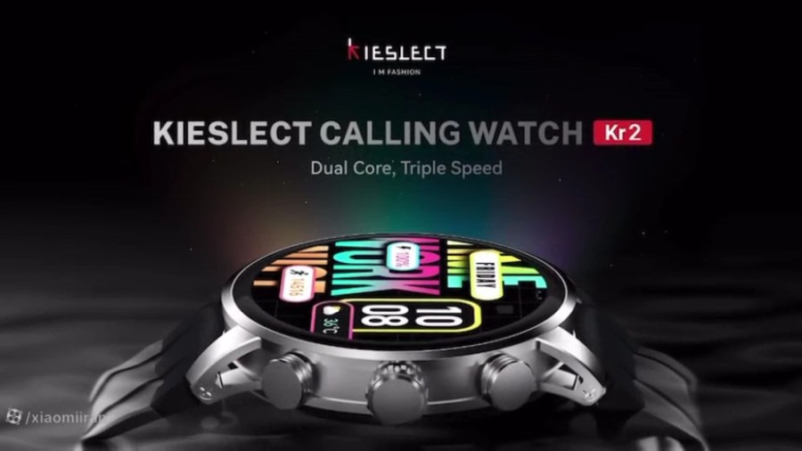 Kieslect KR2 Amoled Display Black Bluetooth Calling Smart Watch