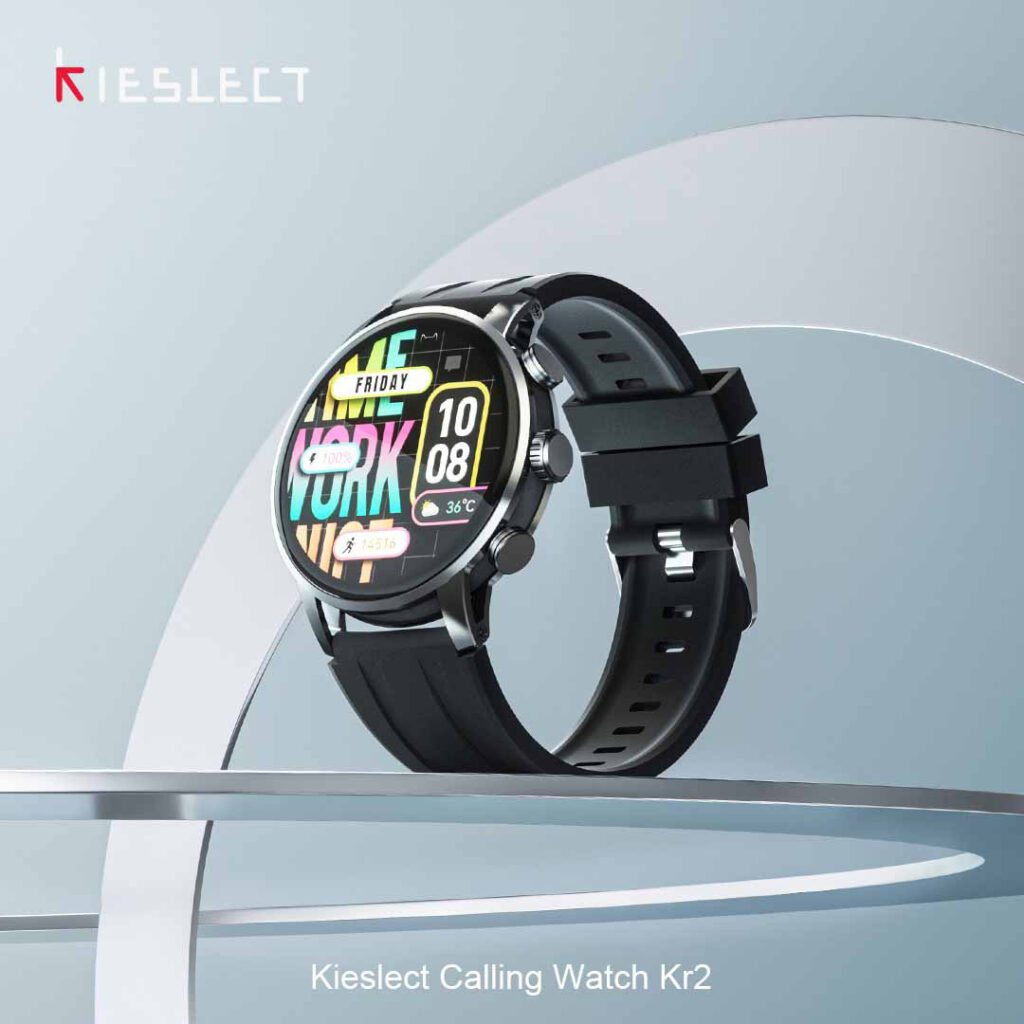 Kieslect KR2 Amoled Display Black Bluetooth Calling Smart Watch