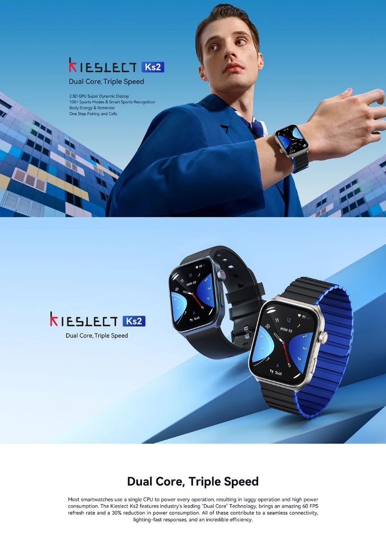 Kieslect Calling Watch Ks2 Space blue