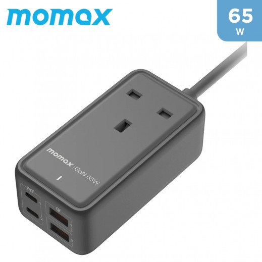 Momax ONEPLUG 65W GaN Extension Cord with USB