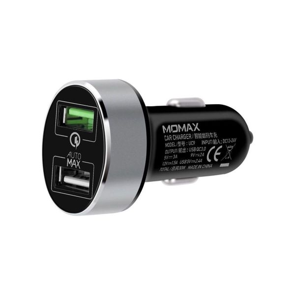 Momax car charger - UC9D - black