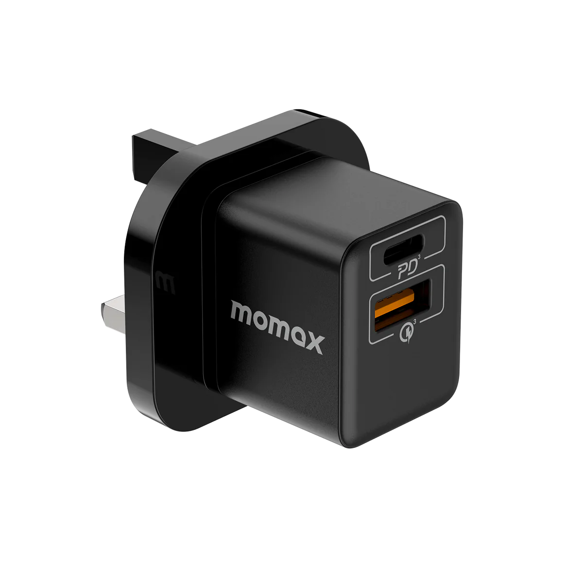 Momax Single Plug Charger 20W 2 Port Black
