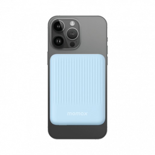 Momax IP122B Q.MAG Minimal Magnetic Wireless Battery Pack 5,000mAh – Blue