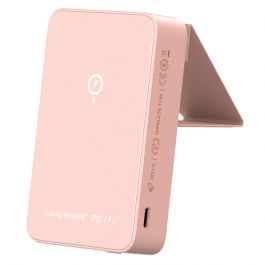 Momax Q.mag Power 10000mah Magnetic Wireless Battery Pack With Stand Pink | IP121P