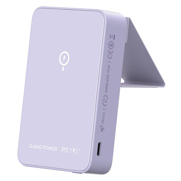 Momax Q.mag Power 10000mah Magnetic Wireless Battery Pack With Stand