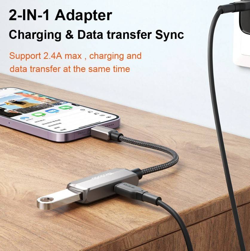 Mcdodo 234 OTG 2 in 1 Convertor (Lightning to USB-A 3.0 + Lightning)