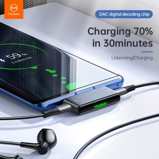 Mcdodo Blackcurrant Type-c to Dual Type-c Adapter (60W PD, compatible with type-c devices) Black