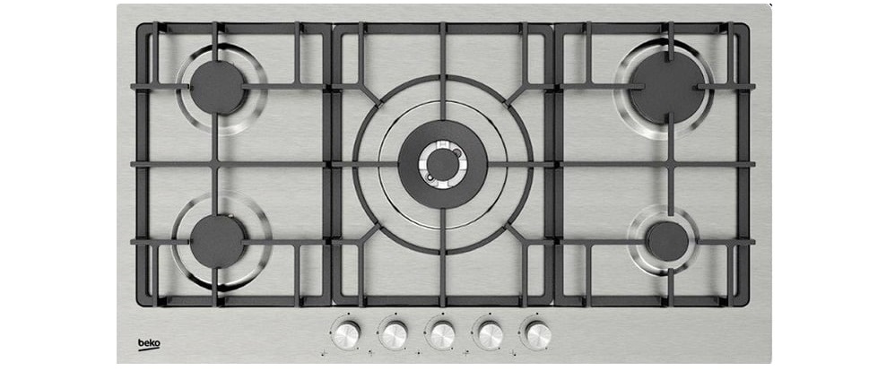 Beko HIMW95226SXEL - 5 Burners - Built-In Gas Cooker - Silver