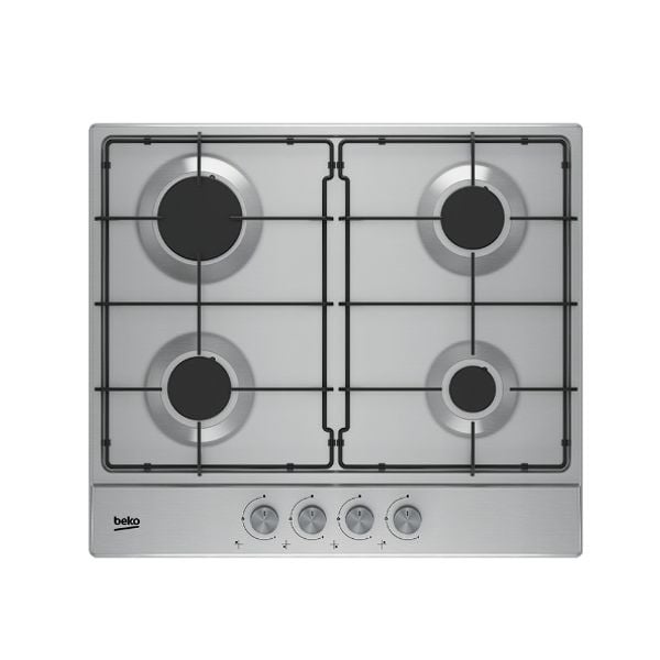 Beko Indoor Gas Cooker - HIAG64223SX - Stainless Steel - 4 Burners