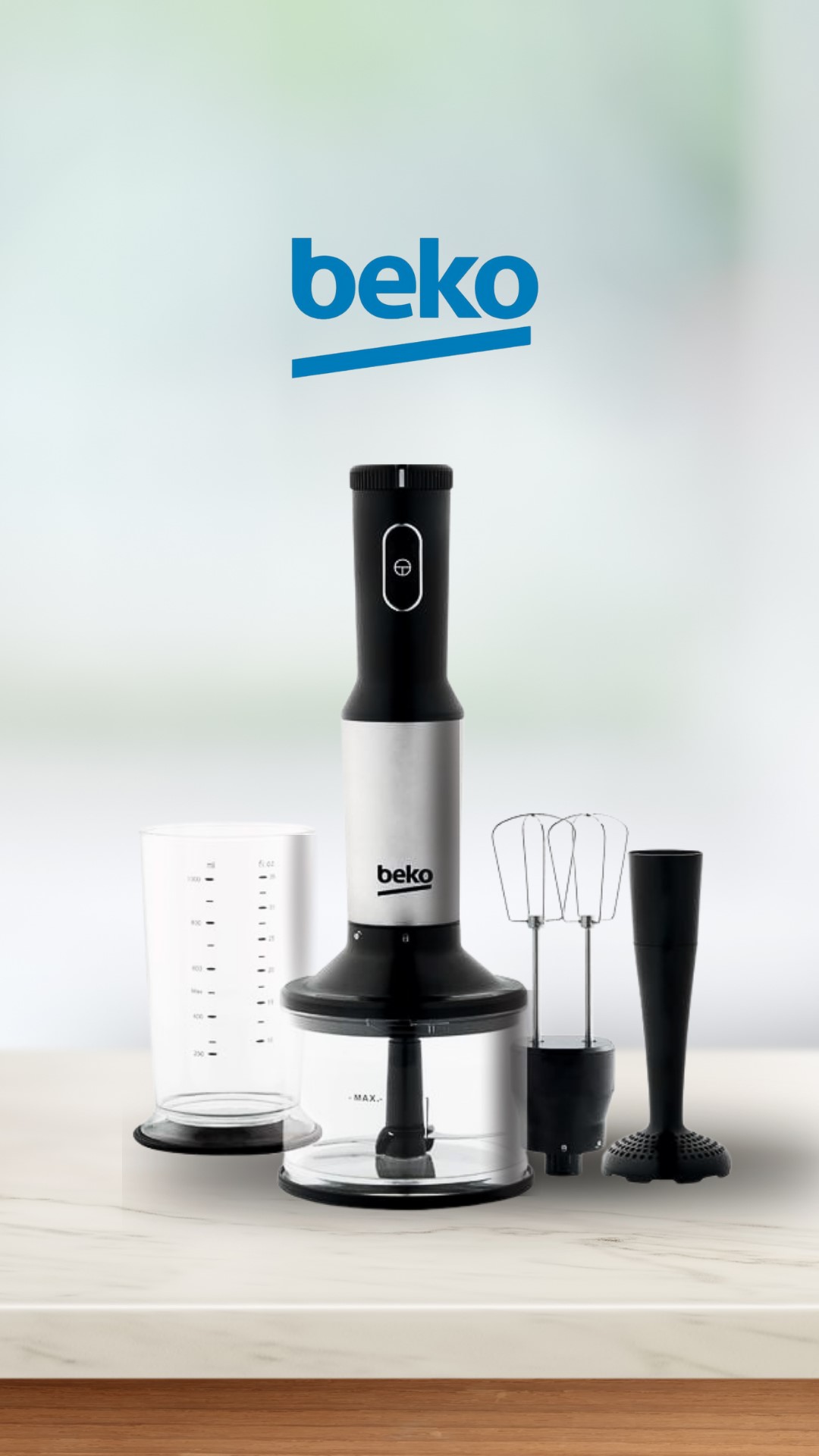 Beko HBA7753X - Hand Blender - 750 W - Stainless Steel