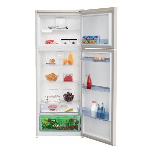 Beko Refrigerator with Top Freezer 70 cm, 16 Feet, A + Energy Efficiency Class, 455 Liters, RDNE510M20B - Beige