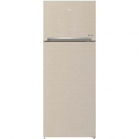 Beko Refrigerator with Top Freezer 70 cm, 16 Feet, A + Energy Efficiency Class, 455 Liters, RDNE510M20B - Beige