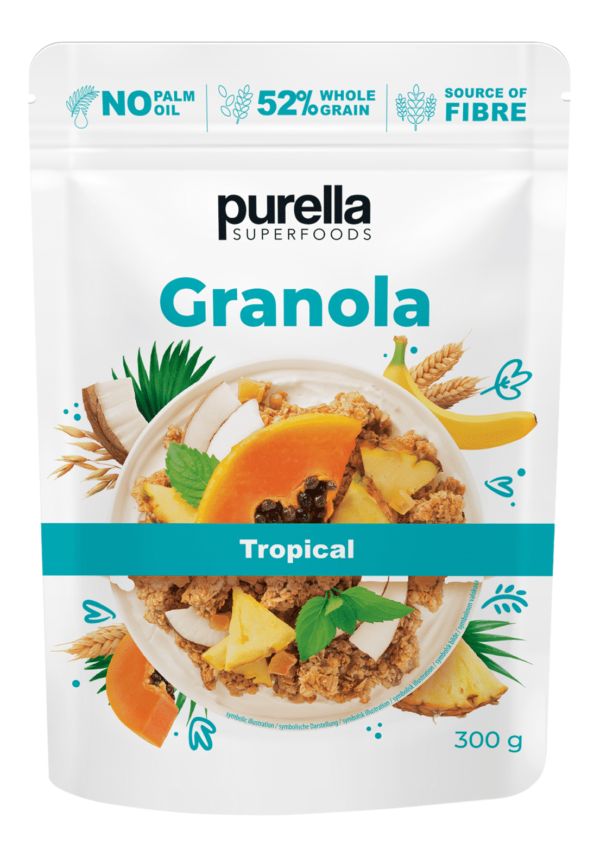 Purella Granola Tropical 300g