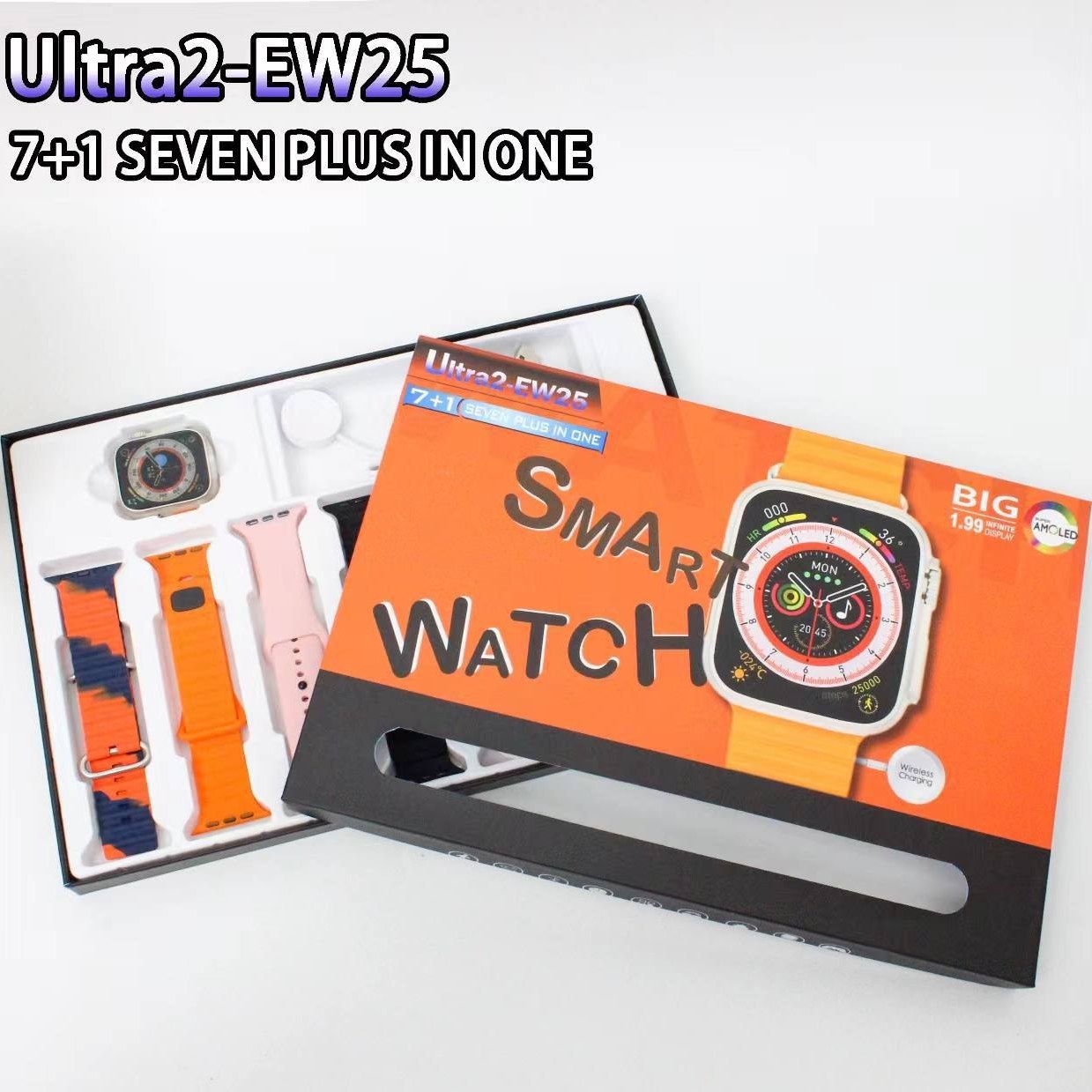 Smart Watch Ultra 2-EW25 + Seven bands smart watch