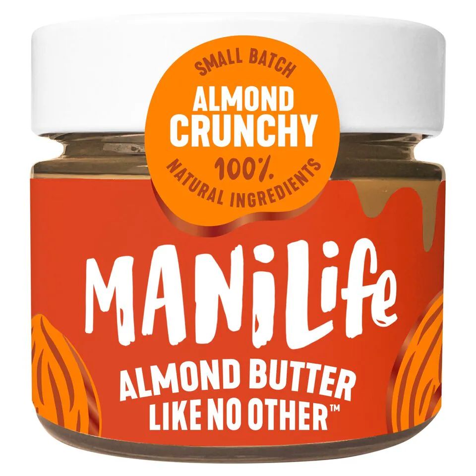 Manilife crunchy almond butter , 160g