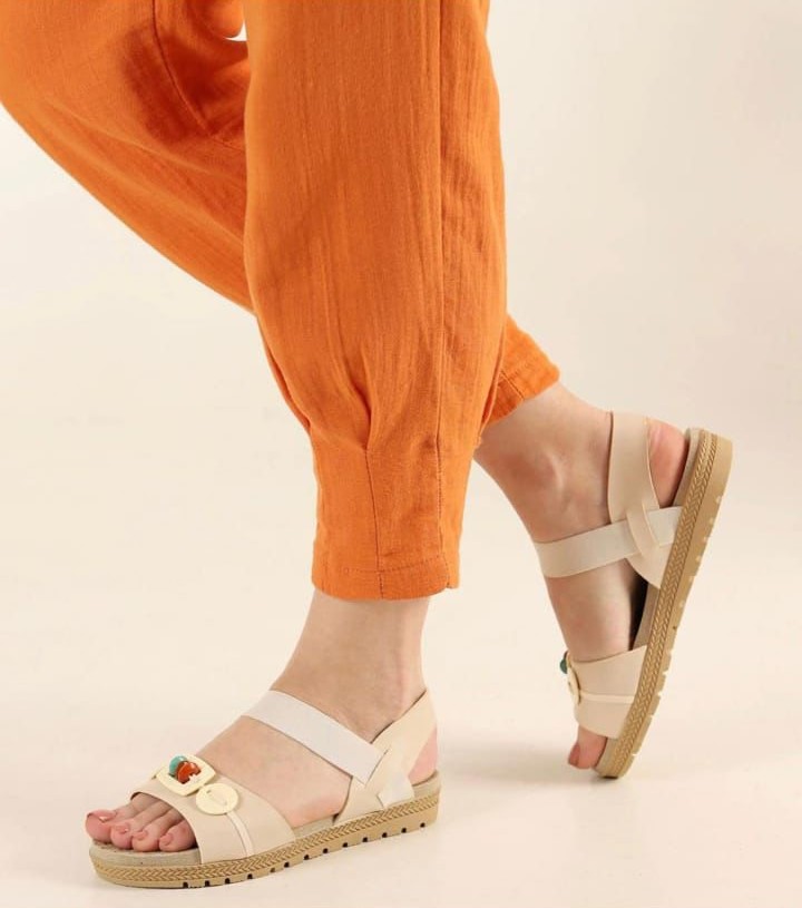 Liger Elastic Beaded Detailed Casual Women's Sandals TABA