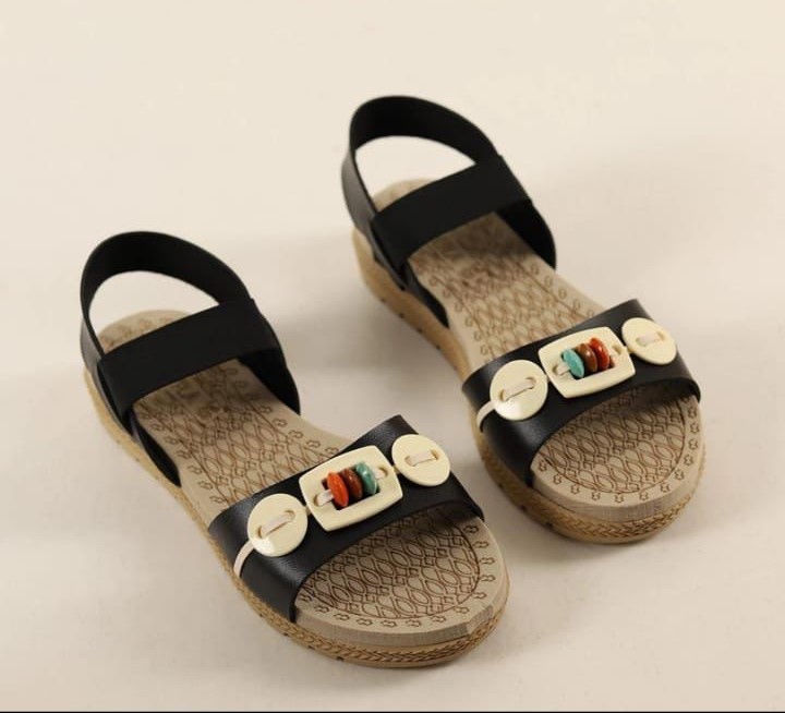 Liger Elastic Beaded Detailed Casual Women's Sandals TABA