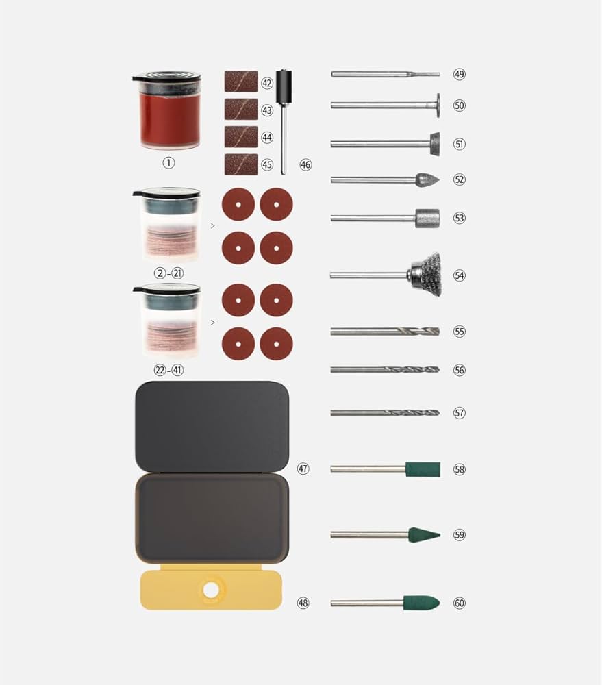HOTO Rotary Tool Accessories Kit, 60 Pcs Accessories