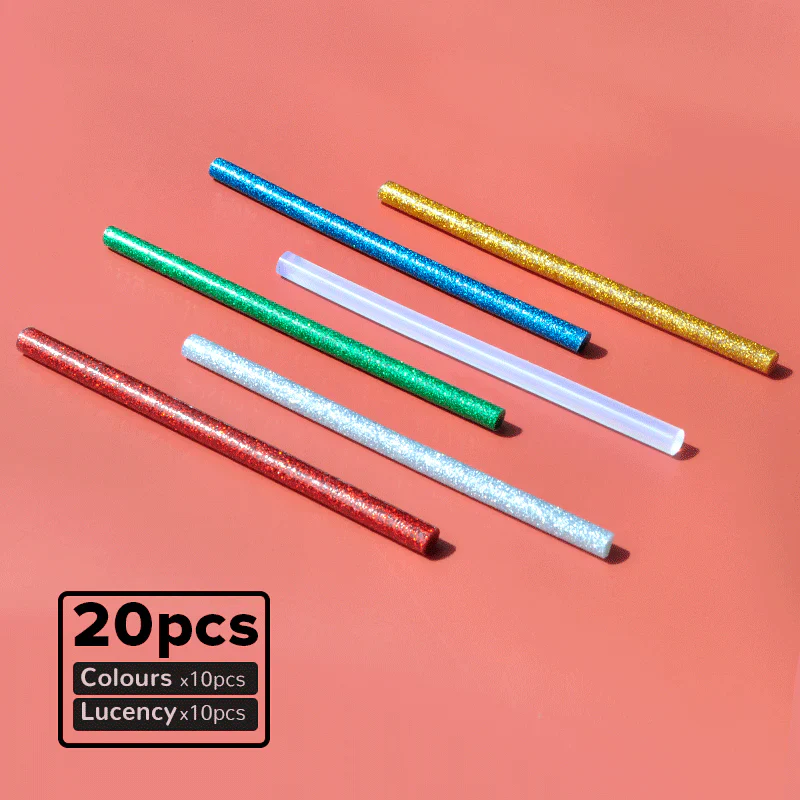 HOTO 20 PCS HOT MELT GLUE STICKS