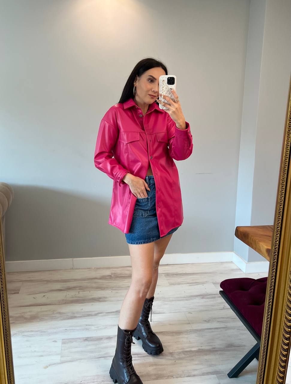 Women's leather shirt