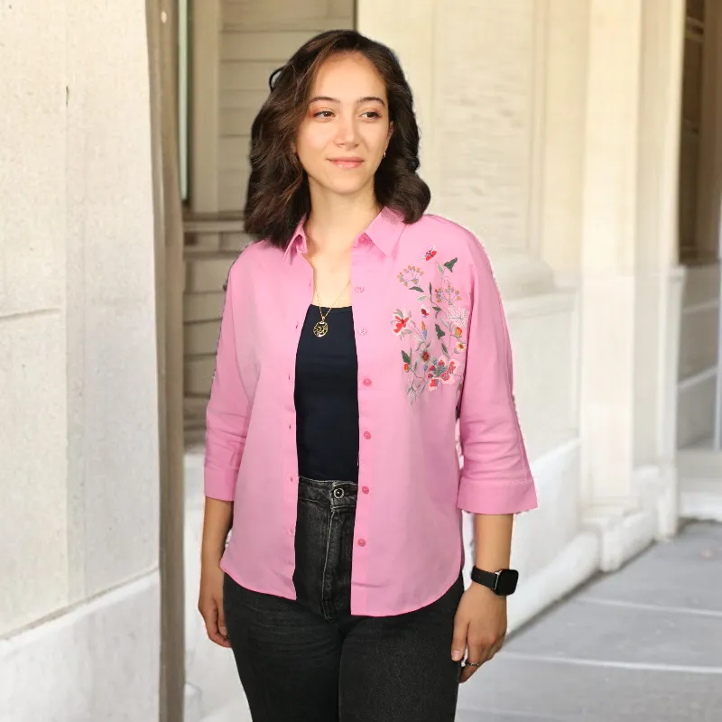 Women's Long Sleeve Shirt with shoulder design