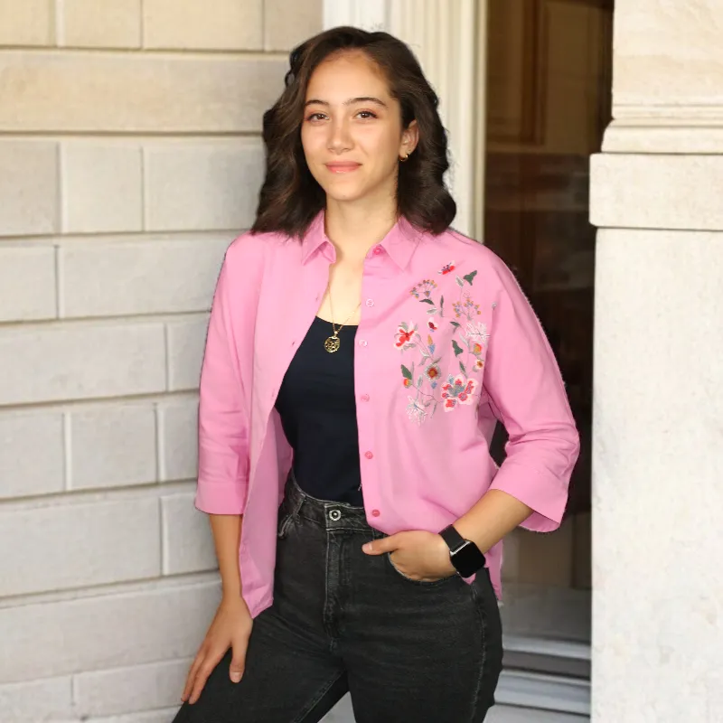 Women's Long Sleeve Shirt with shoulder design