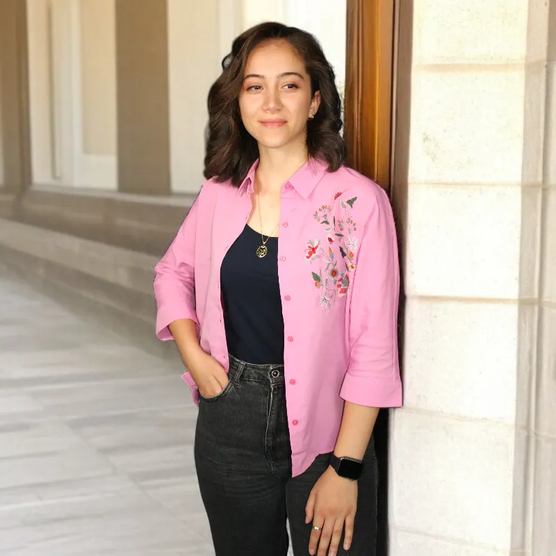 Women's Long Sleeve Shirt with shoulder design