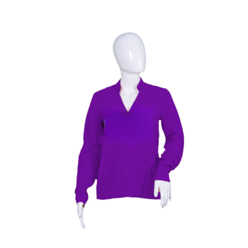 Women Bow Tie Neck Long Sleeve Shirt