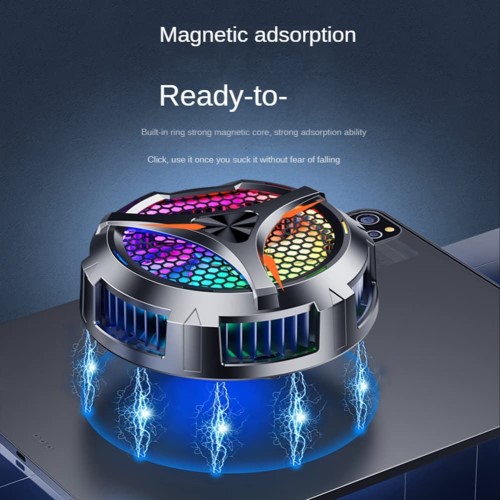 X42 Magnetic Cooling Fan for iPad, Custom Cooler with Digital LED Display, Type-C Charger, Cooler for iPad, iPhone, Mac