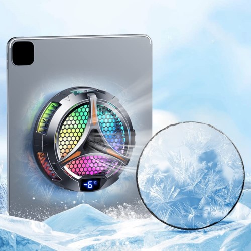 X42 Magnetic Cooling Fan for iPad, Custom Cooler with Digital LED Display, Type-C Charger, Cooler for iPad, iPhone, Mac