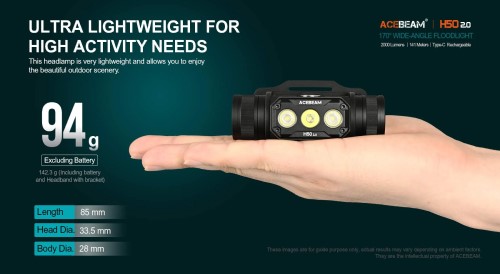 ACEBEAM H50 2.0 Rechargeable Headlamp