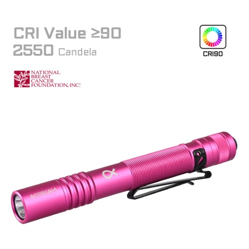Acebeam Pokelit 2aa Nbcf Breast Cancer Pink Flashlight