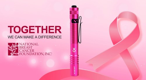 Acebeam Pokelit 2aa Nbcf Breast Cancer Pink Flashlight