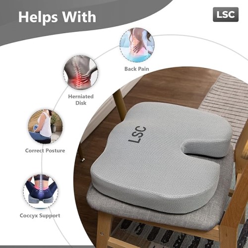 LSC Memory Foam Seat Cushion for Office Chair
