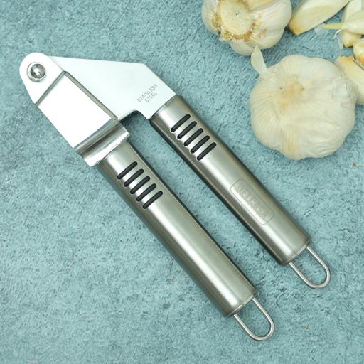 Stainless Steel Garlic Press with TRP Handle, DC2428 color option