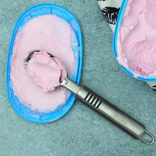 مغرفة آيس كريم من الفولاذ المقاوم للصدأ بمقبض TPR، DC2426