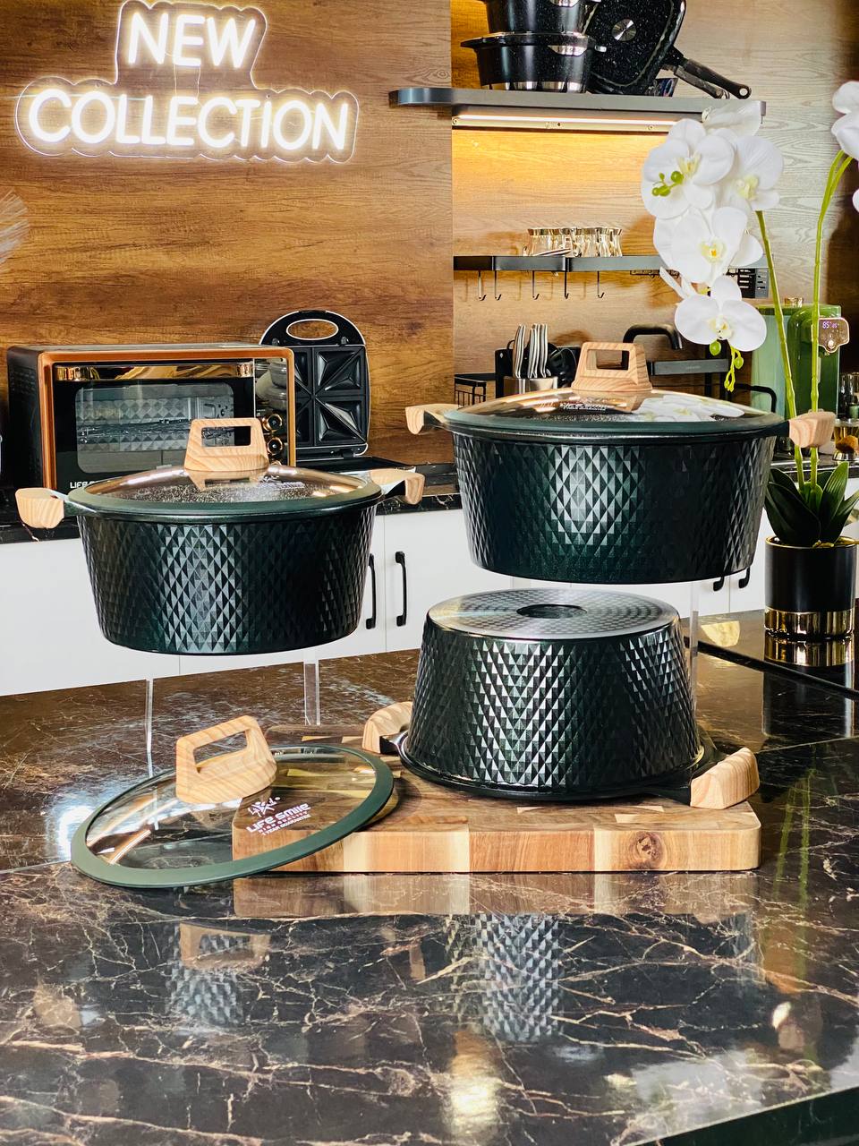 Life Smile Granite Cookware Set